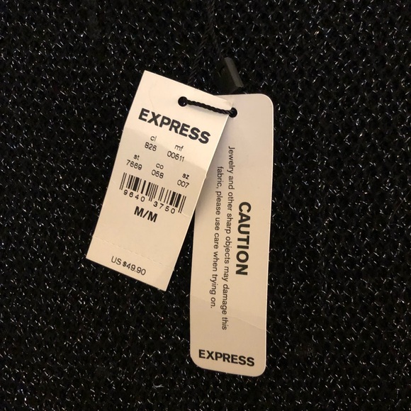 Express Black and Silver Sweater - NWT - M - Picture 2 of 3